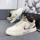 Changxiang Huili Frühlings- und Sommerschuhe Herrenschuhe atmungsable Brettschuhe Herren-Sportschuhe Weiche alleinige vielseitige Leinwand weiße Schuhe YJ-2265 Beige 42