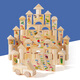 Sangetian (Sangty) Kinderbausteine ​​intellektuelle Puzzle -Form -Bausteine ​​zusammengebaut Spielzeug 100 Spielzeug für kleine Kinder, Jungen und Mädchen (2909) 100 Gemüse, Obst und Tiere Bausteine