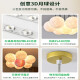 Grand View Garden (DGY) Simple Living Sala Chandelier Creative dormitorio Ligera de luna Bubble Cyber ​​Light Cartoon Planeta Lámpara Zhongshan Lámpara 001O 9734 Golden Bola blanca de tres colores de 7 colores 15 cm