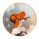 
BEYZK clock, wall clock, home internet celebrity living room watch new style wall clock, fashionable high-value, hole-free quartz clock 6636 deer 14-inch (35 cm) curved glass