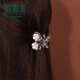Bosiya Jasmine Small Clip for Schoolgirls French Style Small Fragrance Hair Clip for the Back of the Head Cute and Beautiful Clip Headdress Head Flower Small Cherry Black