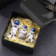 Wei'an Creative Astronaut Small Ornaments Desktop Living Room TV Cabinet Children's Room Decoration Home Decoration Furniture Products Golden Four-Piece Set