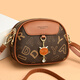 Kangaroo (Kangaroo) Echtes Leder kleiner Tasche für Frauen 2024 Neue trendige und modische kleine runde Tasche vielseitige One-Shoulder-Crossbody-Tasche Weiche Leder Frauenbeutel Big Letter Braun braun