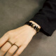 
MOLC Obsidian Bracelet for Men and Women Cat Eye Double Layer Bracelet Retro Trendy Birthday 520 Valentine's Day Gift for Boyfriend S1429 Obsidian Bracelet [SF Express Direct Mail]