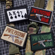 Terminator Russian AK47 Weapon Velcro Badge Creative Backpack Sticker Military Fan Armband Tactical Vest Morale Badge Cloth Sticker 1911 Pistol with Silencer 5*8CM