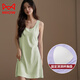Cat Man (MiiOW) pure cotton nightgown with breast pad integrated home clothes for women with breast pads for women's vest dress for women in summer 2025 new style [nightskirt] Deep coffee 11979 with breast pad M suitable for weight 80-100 Jin [Jin equals 0.5 kg]