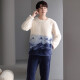 Langsha Pareja Vestida Pajamas hombres y mujeres en otoño e invierno Velvet de coral espesado ropa de hogar cálida para mujeres jóvenes estudiantes en el cuello redondo de invierno puede usar traje lazm9207 Mancial M tamaño 150-160cm/80-100Jin [Jin equivale a 0.5 kg]