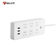 Bull plug strip UUN153X boxed white USB socket Xiaobai, total length 1.8 meters, 3*USB+6*five holes+master control switch