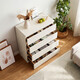 Lin's Home Modern Simple Nordic Small Apartment Storage Cabinet Storage Cabinet Bedroom LS187E5-D Four Drawer Cabinet 0.8 Meter
