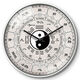 Ziwu Liuzhu Bagua Kreative Wanduhr Traditionelle chinesische Medizin Gesundheit Home Clock Schönheit Salon Spa Club Stille Wanduhr LQXBK677 Schwarzer Nadel schwarzer Rahmen 14 Zoll (Durchmesser 35 cm)