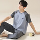 Pyjama masculin modal pour le printemps et l'été pour hommes 100% coton pure panton à manches courtes adolescents Ins Trendy costume de sport maison 09m13601 l