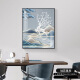 
Shunjixiangli light luxury meter box decoration painting vertical version without punching modern simple restaurant cover switch box hanging painting living room mural JD12046 Fulu moon full 40*50cm (cover 30*40) left push and pull black frame