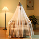 Hilibab crib mosquito net baby floor-standing mosquito net children breathable anti-mosquito full cover liftable with bracket universal Andersen gray