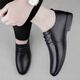 Elderly men's scalp shoes, fashionable and versatile, casual men's leather shoes, genuine leather soft sole comfortable shoes, men's Korean style trendy business men's shoes, black glossy 41