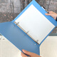 Kaisa (KAISA) A4 three-hole binder pp matte surface blue folder quick labor clip information archive contract clip KS11154