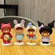 Gelun Cartoon Desktop Healing Healing Ornaments Pequeños Adornos Lindos Descuadados Heart Doll Car Office Mini Decoración de la fresa mochila Mochila Doll