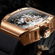 Bugatti (Bonest Gatti) Watch Herren Deutsch vollautomatische mechanische Uhr Luminous hohle wasserdichte Saphir-Fass-Fass-Typ-Uhr-Uhr Phantom 9905-A3 Ausgezeichnetes Gold [gleiches Modell in Einkaufszentrum]