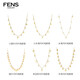 FENS Jewelry 18K Gold Necklace Women's Water Drop Pure Desire Necklace Colored Gold Chain Birthday Gift Small Water Drop Necklace