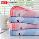 Serviette dorée G1289Wh serviette de maison de ménage doux paisible et non torsadé hommes et femmes couples adultes serviette à visage long Velvet Coton Strong Absorbant Blue 1