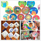 Xubao white paper plate DIY children's art graffiti paper plate painting kindergarten material disposable paper plate cake plate pulp white plate 7 inches 50 pieces 18cm