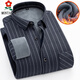 Montagut 2025 plaid winter men's long-sleeved shirt plus velvet trendy casual shirt warm new thickened middle-aged inch shirt 9906 L