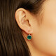 Fellala green light French retro temperament earrings fashionable earrings for women light luxury high-end earrings birthday holiday gift green