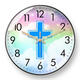 
Creative cross wall clock living room bedroom wall hanging mute clock simple living room bedroom mute table bf3271 black frame gold needle 16 inch
