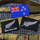 Tactical Mandrill New Zealand Flag Armband Silver Fern Logo Badge Embroidered Velcro Badge Flag Morale Badge Outdoor Backpack Sticker Silver Fern with Letters 5*8CM