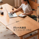 Genji Muyu solid wood desk desk large workbench wall computer desk home dining table cherry wood writing desk 2.0m