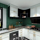 XMSJ Kitchen Restaurant Shop Hotpot Shop verde amarillo naranja rojo cuadrado mosaico Mosaico Nine rejilla colorida rejilla de la rejilla de cerámica beige 97 9720 3030