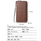 Chanshiyi 2025 NOUVEAU portefeuille masculin Long capacité de grande capacité Business Business Clutch Bag Sac ID Bag Multi-Fonctional Retro Long Wallet [Goke287 Deep Café]