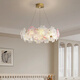 Mingjiang Style 2024 Nouveaux lustres français Postmodern Light Luxury Perle Verle Salon chambre à coucher de chambre à manger Crème Style Lampe LVD9922-100 + 60 Double couche transparente trois couleurs (rose) Installation de paquet