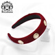 Royal sasa Royal salsa New Year Chinese red cloth wide style hairband does not jam the head, comfortable temperament hairpin zodiac year hair accessories