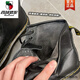 Western Region Camel Super Classic Head Layer Men's Super Soft High-Group Working Leather Martin Boots Anti-Slip Working Boots Casual Leather Boots Black 1870 Glossy Style - Camel Official Brand Official 39
