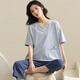 Desde el corazón Pajamas de algodón puro para mujeres en pantalones cortos de manga corta de verano Pajamas de pijama suelto de verano ropa casual casual C HA 684 XL Mujeres [Altura 165-170 Peso 120-140Jin [Jin iguala 0.5 kg]]