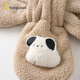 Tongtai (TONGTAI) baby scarf autumn and winter children's neck scarf for going out windproof and warm cute plush neck sleeve khaki 70x10cm