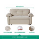 Quanyou Home Cream Fengyunduo Sofa Bed Dual-purpose Bedroom Single Fabric Lazy Sofa Apartment Small Apartment Furniture [Fleece] 1.63m Sofa Bed (Two-person)