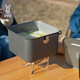 DOD Japaner exquisites Camping im Freien Camping Square Pot Aluminiumlegierung Picknick Hotpot Picknick Square Pot L-Nummer CK4-841-Gy