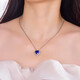 Millais Jewelry Heart of the Ocean 5A Tanzanite Necklace Women's 18K Gold Inlaid Diamond Pendant Colorful Jewelry Fashion Jewelry Accessories 6.78 Carat Tanzanite Including Chain