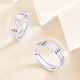 Jibaolou Double Sand PT950 Platinum Couple Ring Wedding Engagement Ring Platinum Ring Couple Ring Birthday Gift No. 10-4g