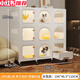 Cat cage, cat toilet and litter box all-in-one household indoor small-sized cat villa, kitten cage and cat house 35*45*36 basic cat litter box + cat litter shovel + ladder