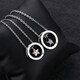 Farcoko brand necklace, male and female star, round five-pointed star pendant, fashionable jewelry, birthday gift for boyfriend and husband, black men's model - exquisite high-end gift box