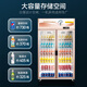 Armoire d'affichage Rongshida Réfrigéré armoire de rangement fraîche grande capacité armoire de boisson bière supermarché vertical commercial refroidissement direct à la porte en verre refroidi par air réfrigérateur de congélateur [refroidissement à air circulant] porte double 728Lt (bleu et blanc)