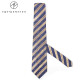 T/zwanziger Jahre Herren Mulberry Silk Seidenbreite Krawatte Herrengeschäft Formale Wege Professionelle Interview Marke handgefertigte blaue Stripted-Krawatte AS2677 Big Arrow 8,5 cm breit