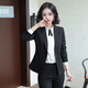 Troman business attire women's suit college student interview formal suit women's suit black work clothes iron-free blazer