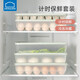 LOCK&LOCK refrigerator time-keeping dumpling storage box microwaveable food-grade egg box household dumplings and buns refrigeration box two-layer time-keeping egg box mint green 48 compartments