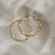 Youfang simple hoop plain hoop earrings for women niche design cold style ear hoop earrings 2025 new trendy silver pair