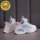 G.DuckKids Petites chaussures de filles de canard jaune printemps et automne en cuir étanche petite fille papa chaussures rotatives bouton softs semelles solers chaussures de course bs-rose 9929 (surface du cuir) taille 28 taille 17,5 cm