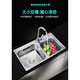 Hengjie is suitable for thickened stainless steel sink, double-slot package, with knife holder, kitchen sink and bowl, thickened 304 steel 78X43 thick 1.2 basic package