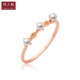 Chow Tai Fook's Heart Song by the Seine: A Girl's Feelings 18K Gold and Pearl Ring No. T7629612